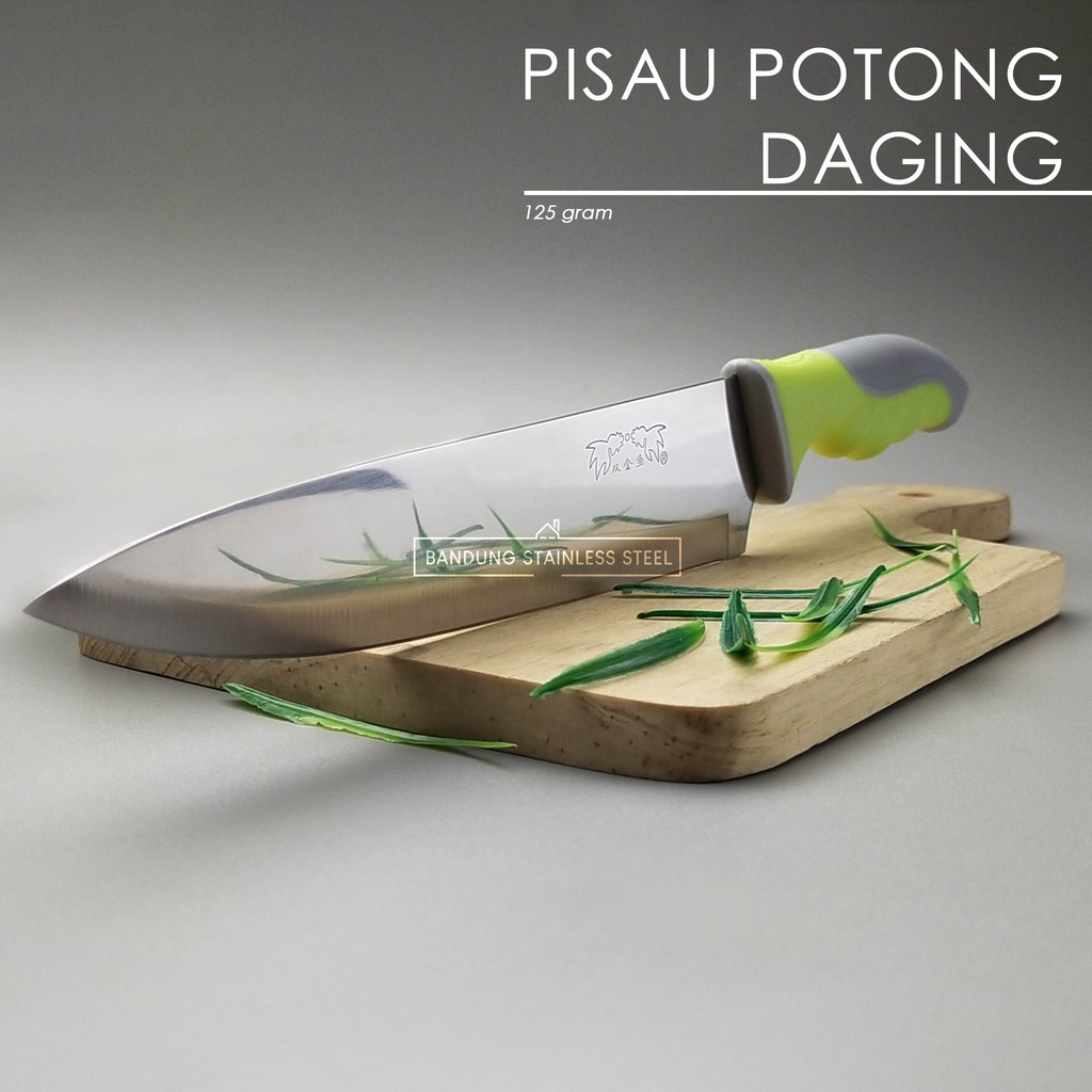 Pisau Daging Stainless Besar Cap Dua Ikan