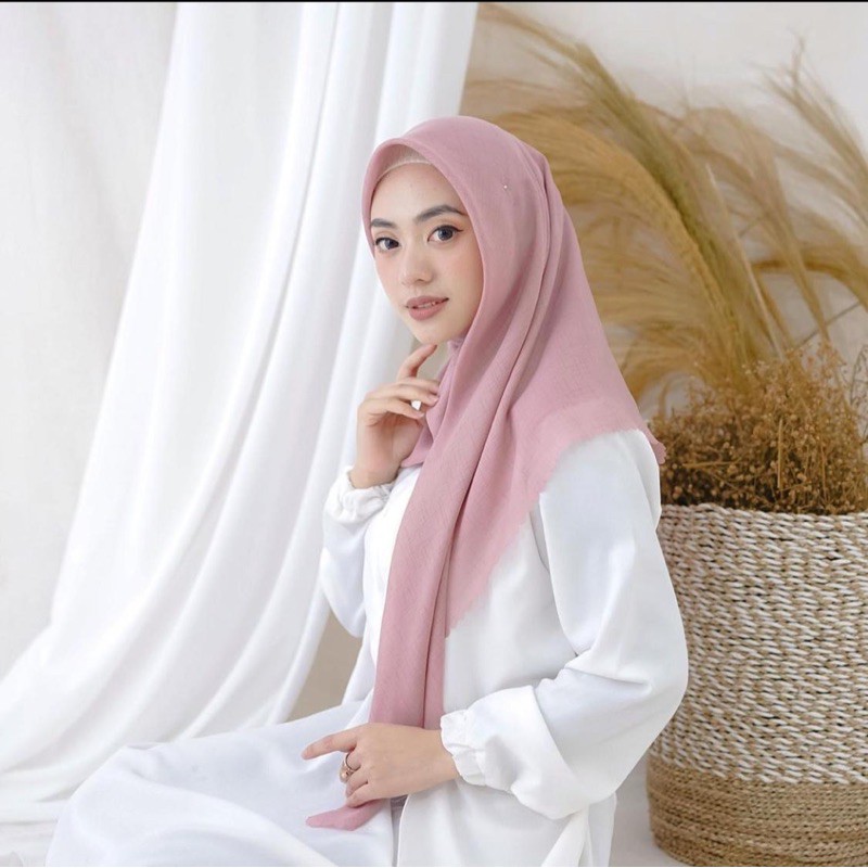 hijab segi empat voal waffle MALAICA (bisa cod)