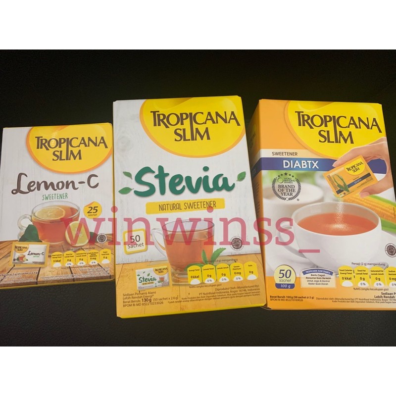 

✨Winwinss✨ Tropicana Slim Diabtx , Stevia, Lemon C
