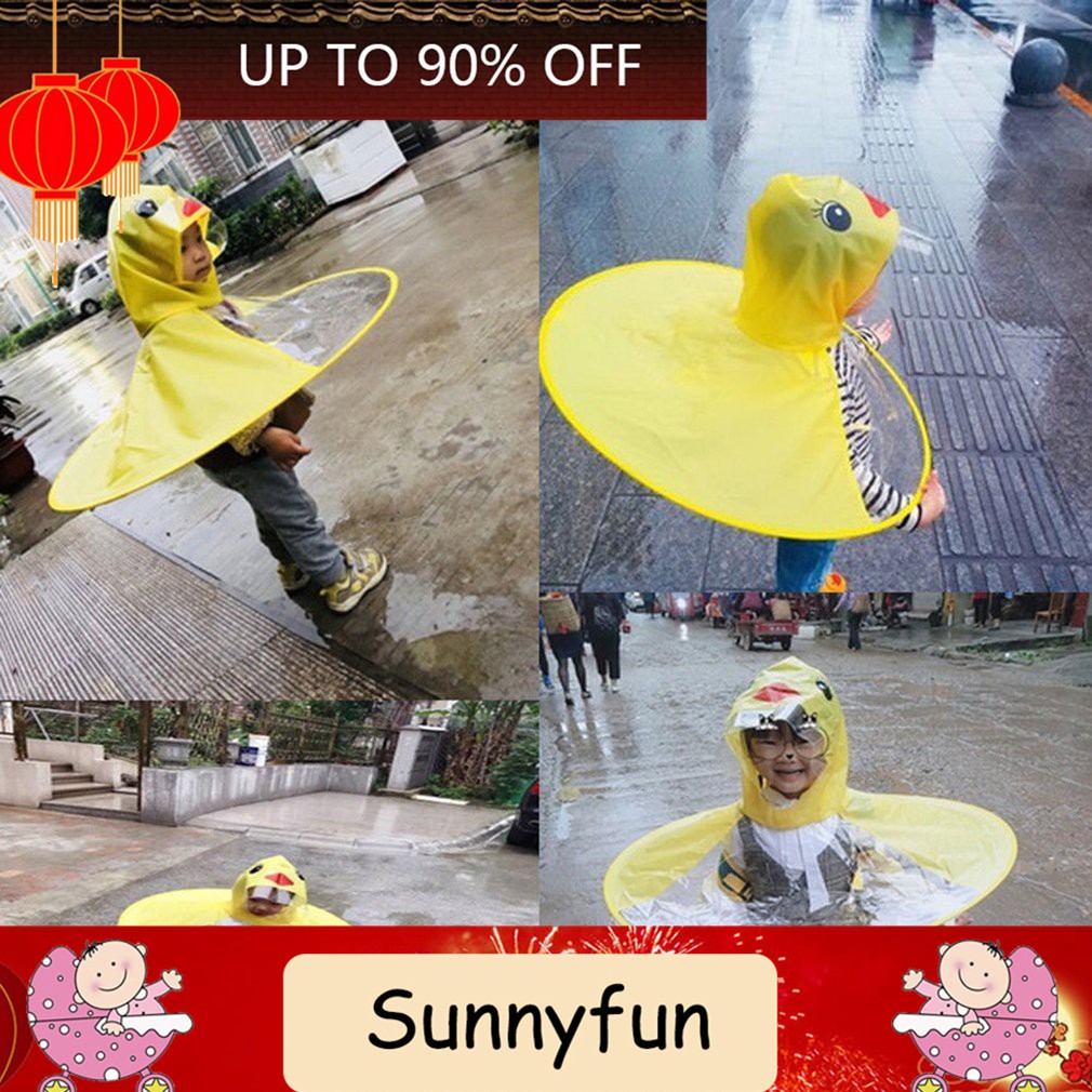 Topi Mantel Jas Hujan Anak Ufo Model Bebek Children Umbrella Topi Mantel Jas Hujan Anak Ufo Model Bebek Children Umbrella