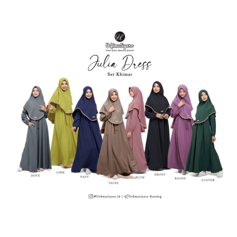 JULIA DRESS Set Khimar by Urfimutiyaro
