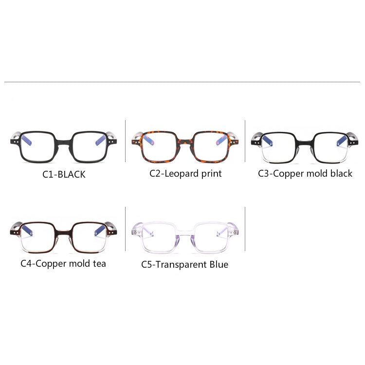 metal hinge anti-blue light small square meter nail new retro men and women glasses