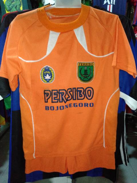 Jersey Persibo Bojonegoro Kids ISL Home Orange Boromania Setelan Anak Retro
