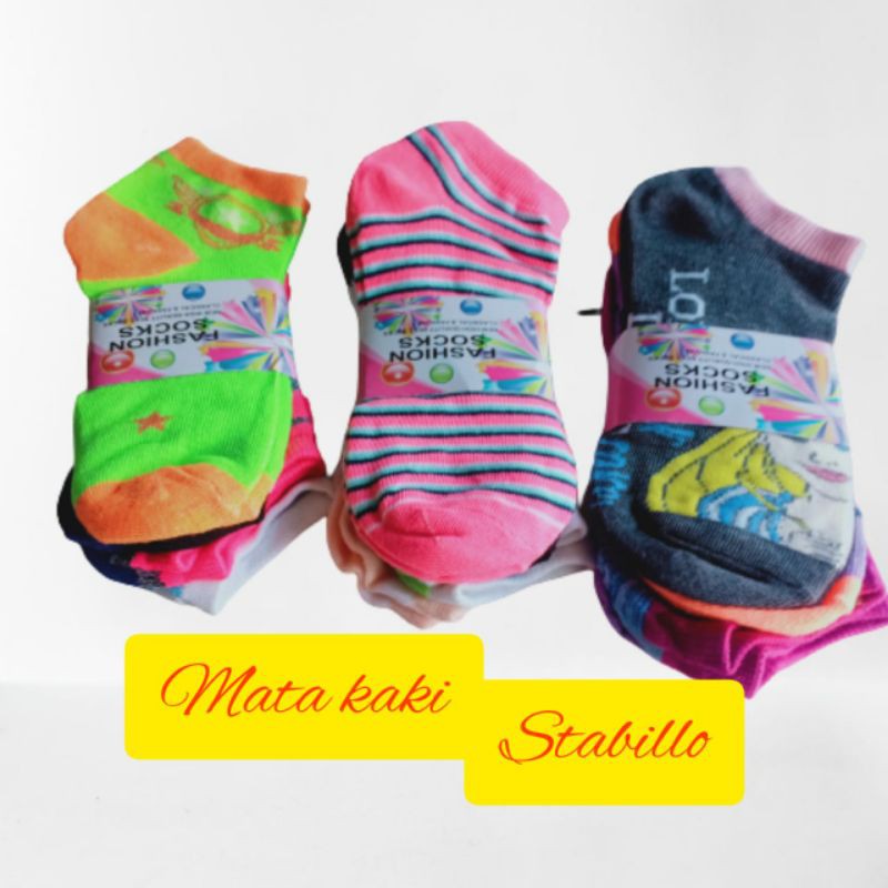 KAOS KAKI PENDEK MOTIF KAOS KAKI MATA KAKI STABILO no kemas