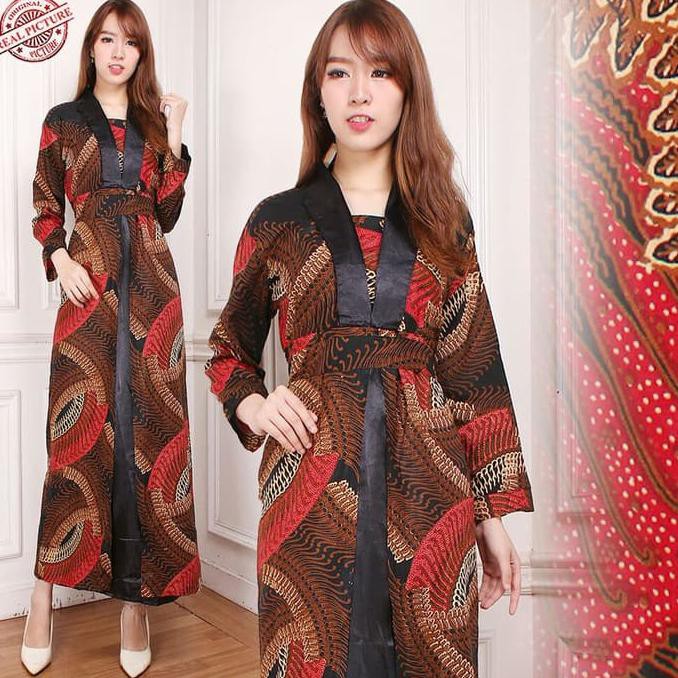 Gamis Maxi Dress Hafizhah Longdress Batik Wanita