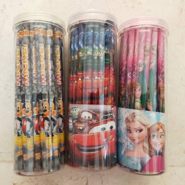 

pensil pot ancy karakter tabung (50pc) Pensil 2B terlaris
