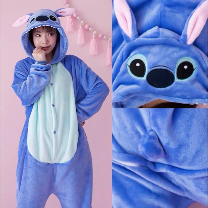 ONESIE PIYAMA KOSTUM DISNEY DEWASA MICKEY STITCH WINNIE EEYORE TIGGER PIGLET