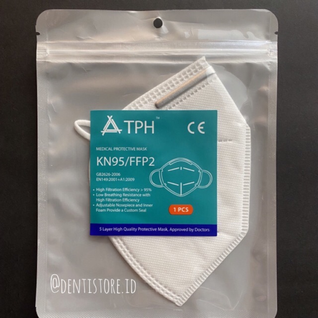 Disposable Mask Masker KN95 Tebal Anti Debu Original Medical Protective Mask 5ply - Dentistore.id