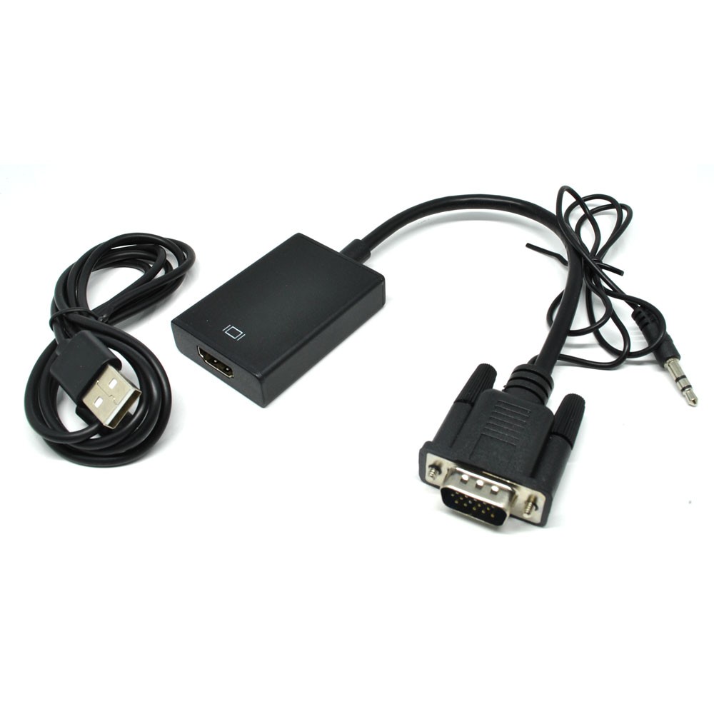 VGA to HDMI Video Adapter with Aux Audio Cable