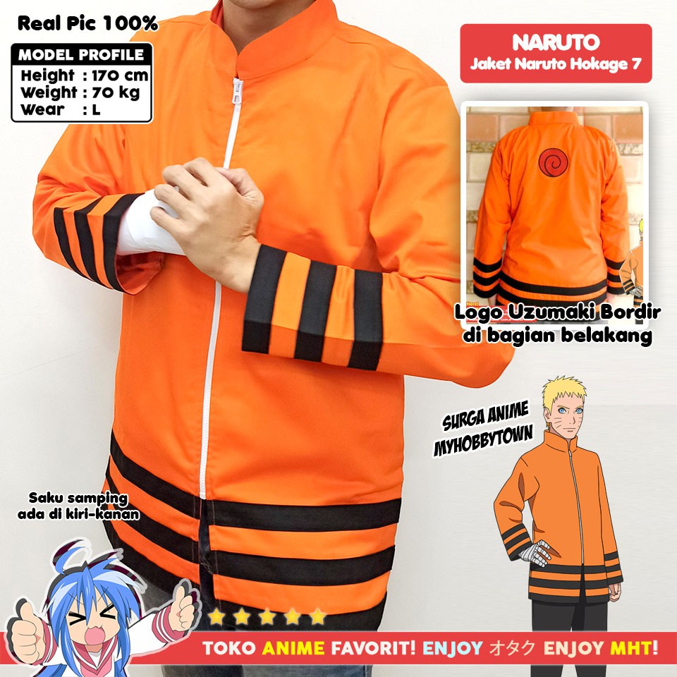 Jaket Anime Boruto Naruto Hokage 7 - Kostum Anime Cosplay