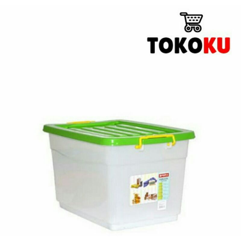 CONTAINER BOX/WAGON CONTAINER 30 LITER LION STAR DENGAN RODA