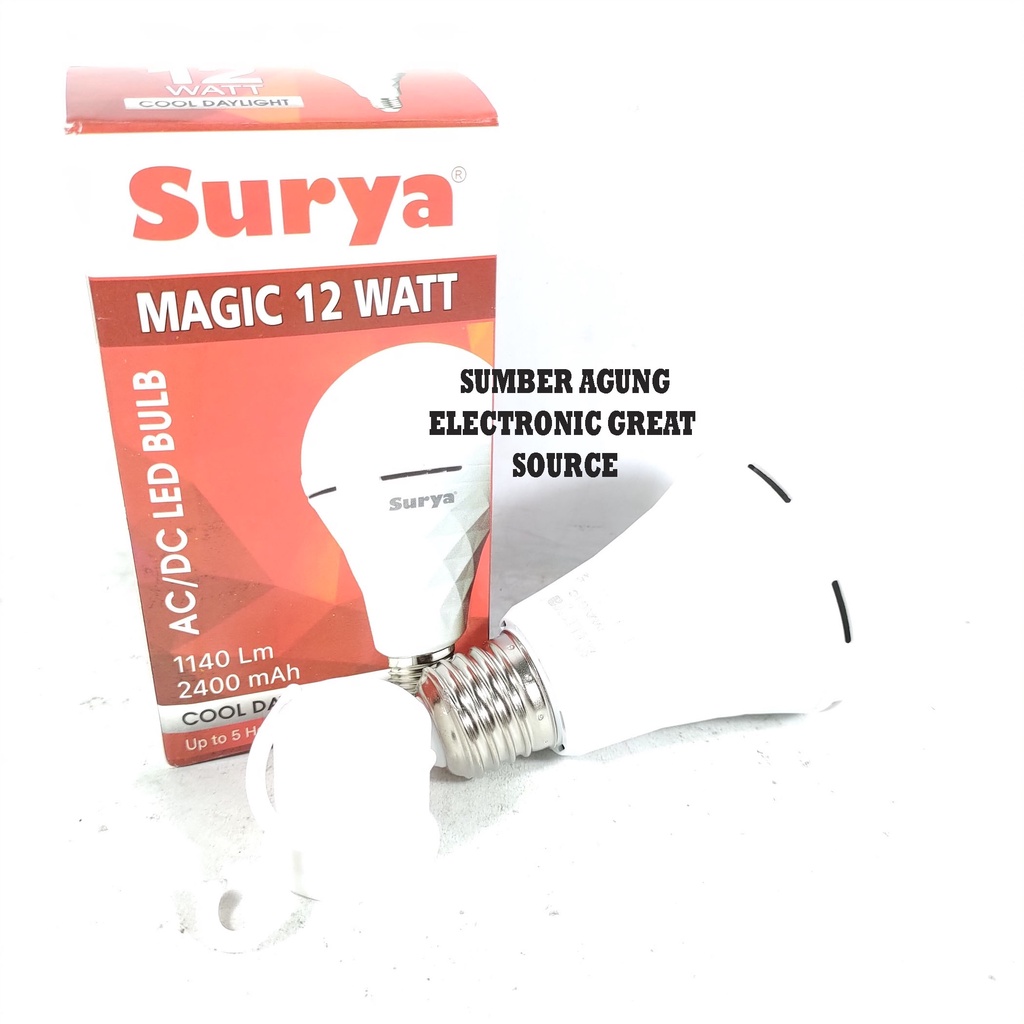 Surya Magic 12W 12 Watt Lampu Darurat AC DC Emergency Mati Lampu