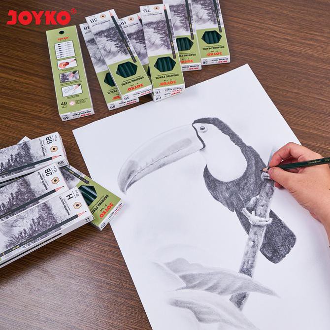 

PERALATAN MELUKIS 14PCS PENSIL GAMBAR DRAWING PENCIL SET JOYKO P-118-14 SKETCH ATK1106JY LIMITED