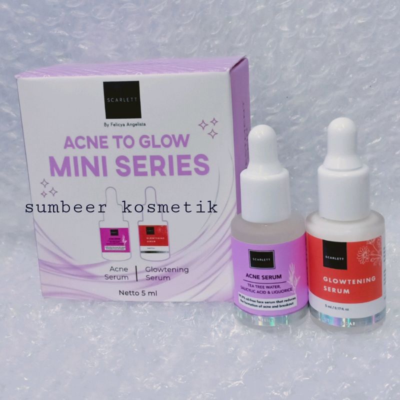 Scarlett Whitening Serum Acne To Glow Mini Series isi 2