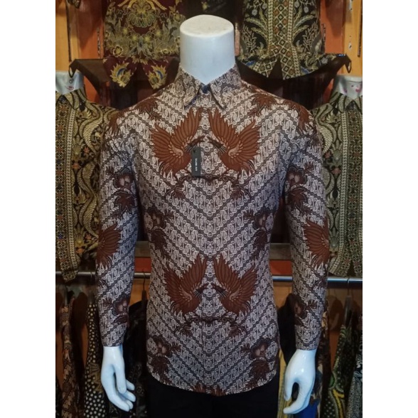 Batik Pria Lengan Panjang Baju Batik Exclusive Pria Batik Premium Baju Batik Distro Batik Slimfit Modern-Surya