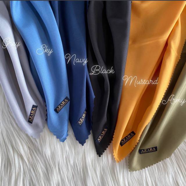 Hijab Jilbab Segi empat Laser Cut Kerudung Cantik Voal Miracle Plain Azara Oskara Polos Murah-1