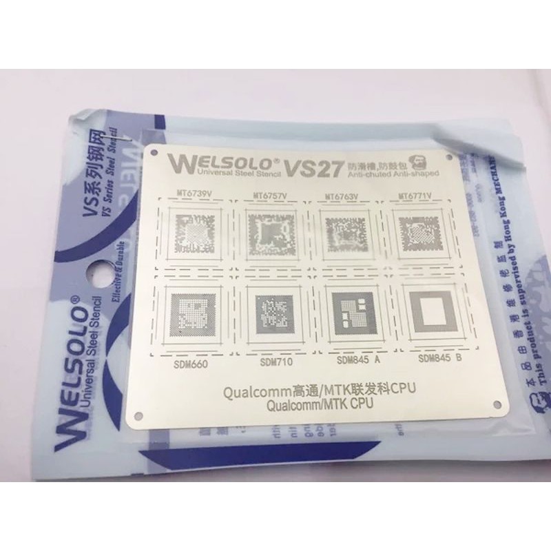 Welsolo VS27 8in1 Cetakan Plat IC CPU Qualcomm Mediatek MTK MT6739V MT6757V MT6763V MT6771V SDM660 S