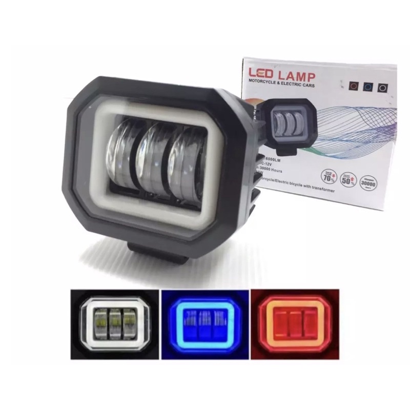 Daymaker Lampu tembak led daymaker mini 3lensa universal LAMPU DAYMAKER 3LENSA ANGEL COLOUR