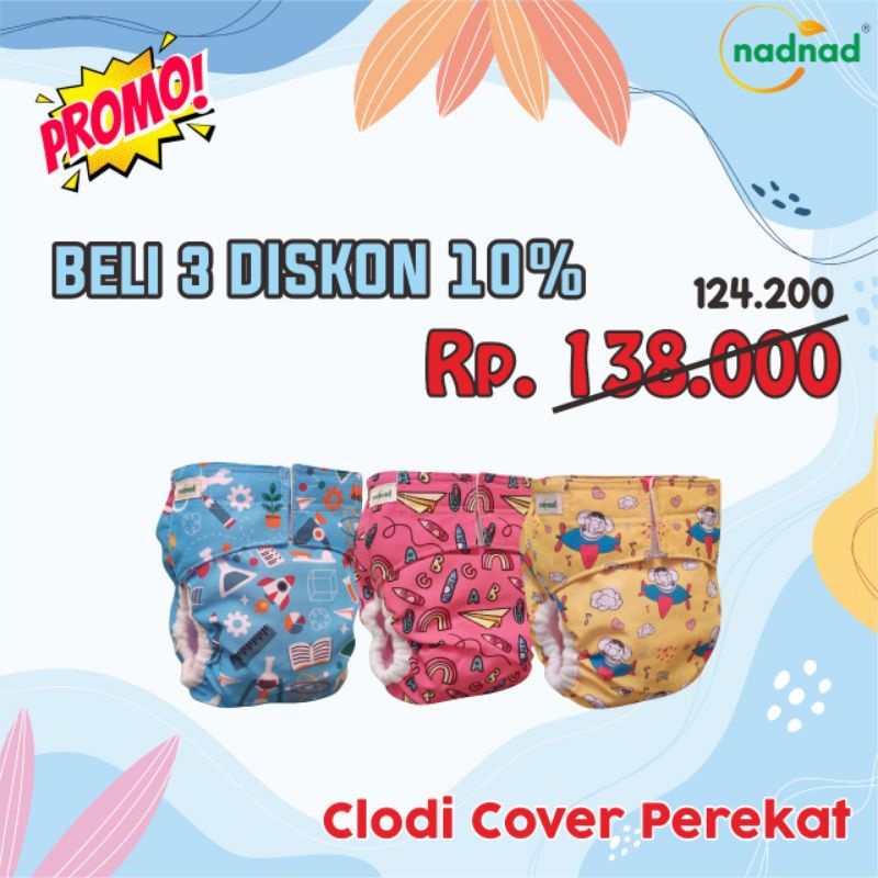 Nadnad Clodi Type Cover Velcro Dan Pant Kancing Popok Bayi Inovasi Baru