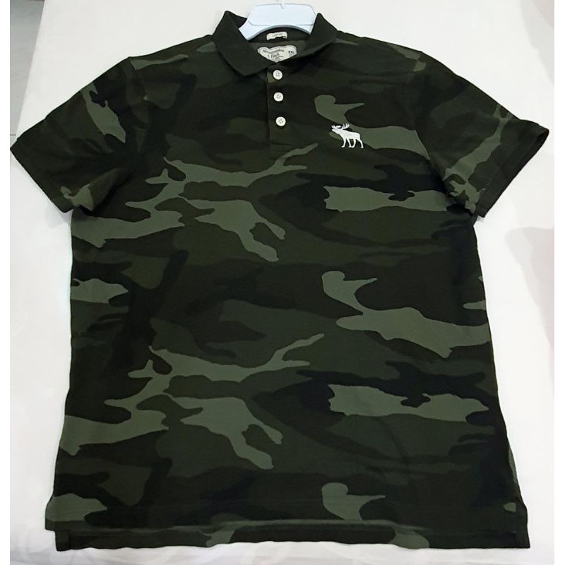 Men Polo Shirt / Kaos Polo Army - Abercrombie &amp; Fitch (size XXL)