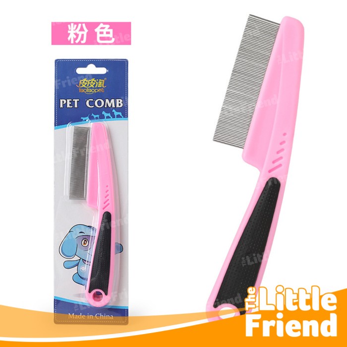 Sisir Serit Kutu Ketombe Kucing Anjing PET FLEA COMB BLACK HANDLE