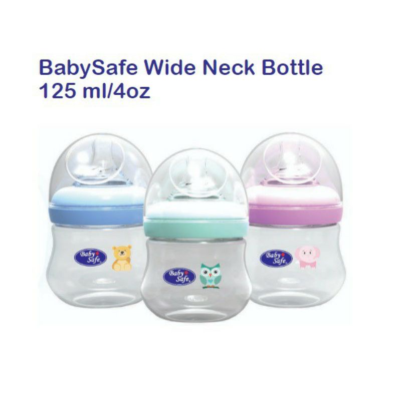 BABY SAFE - BOTOL SUSU WIDE NECK BOTTLE SET 125ML ISI 3 ( WNS01)