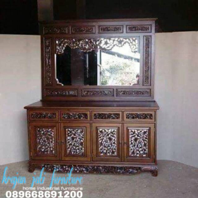 Bufet jati palembang/bufet/meja samping
