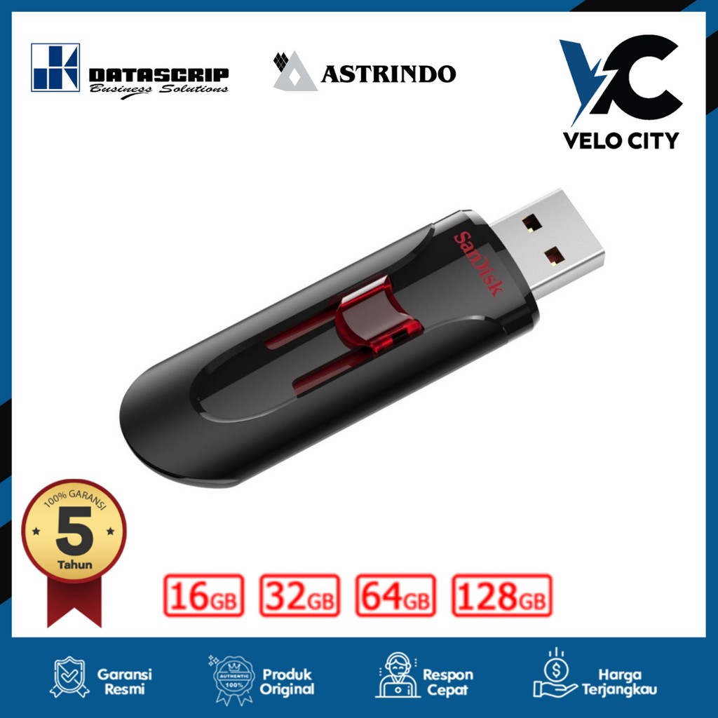 FLASHDISK 32GB SANDISK USB 3.0 CRUZER GLIDE CZ600