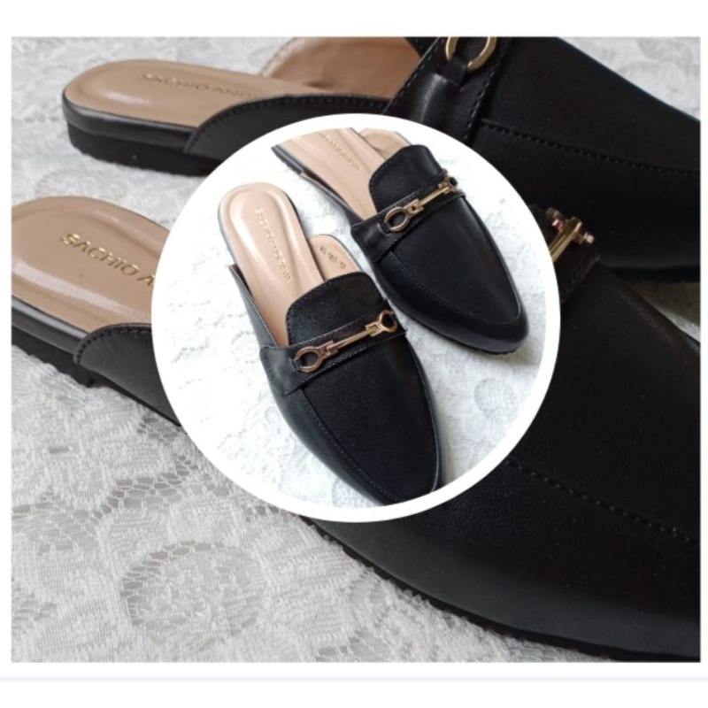 Bustong Mules Hitam Premium by Sachio Andraya