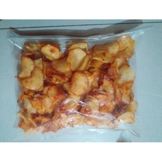 

Keripik Singkong Balado pedas kemasan 250gram / 1/4
