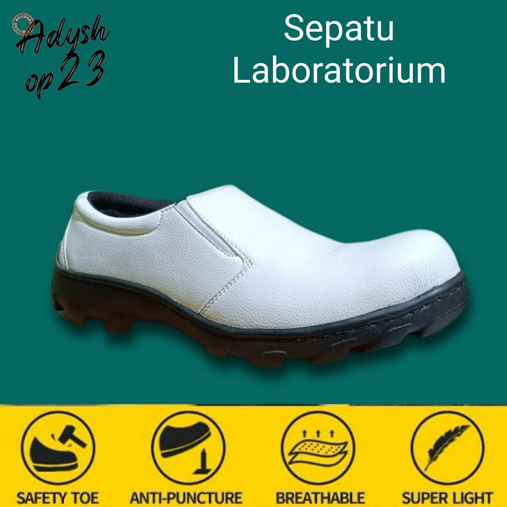 Sepatu Safety Putih King Shoes Sepatu Kulit Sapi Asli Berkualitas Murah Kitchen Dapur Pabrik Proyek Terbaru Sepatu Laboratorium