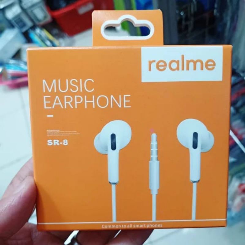 Headset Realme SR8 SR 8 earphone handset handsfree hedset henset hensfri hf