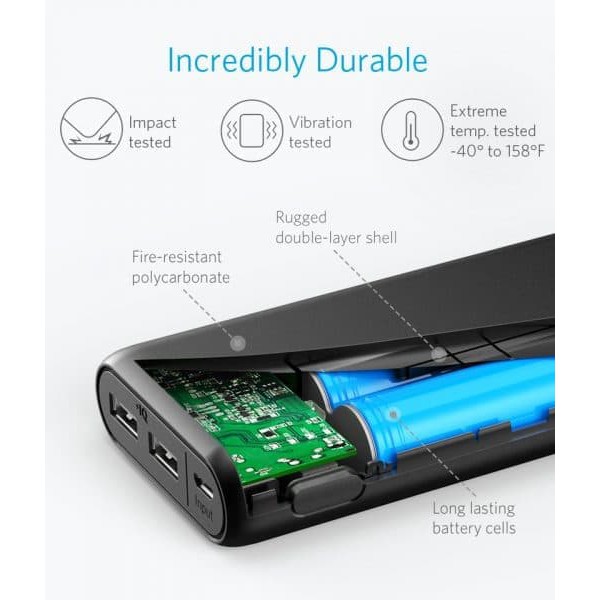 Anker Powercore 15600 Black - A1252H11 Portable Power Bank
