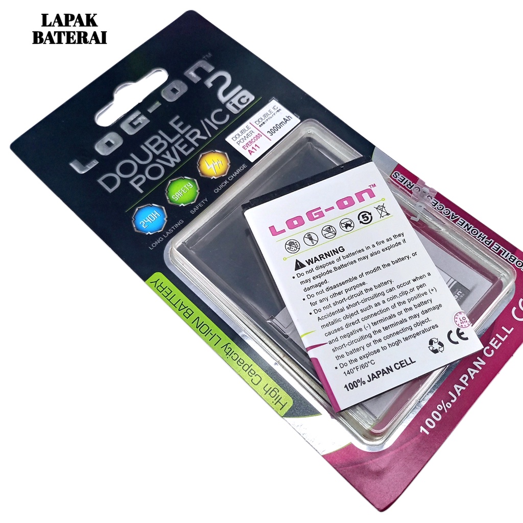 LOG - ON Baterai Evercoss A11 Double IC Protection Battery Batre