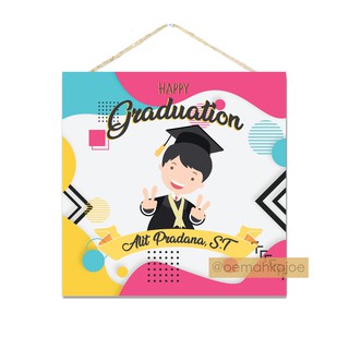 Oemah KAjOE Walldecor Hiasan  Dinding  Kado Wisuda  Motif 