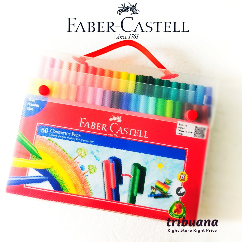 

Connector Pen 60 Warna Faber Castell Gift Case / Spidol Warna