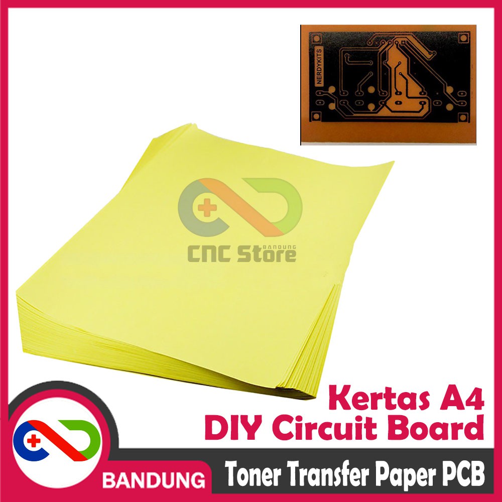 DIY KERTAS THERMAL TRANSFER PCB A4 KUNING LASER TONER