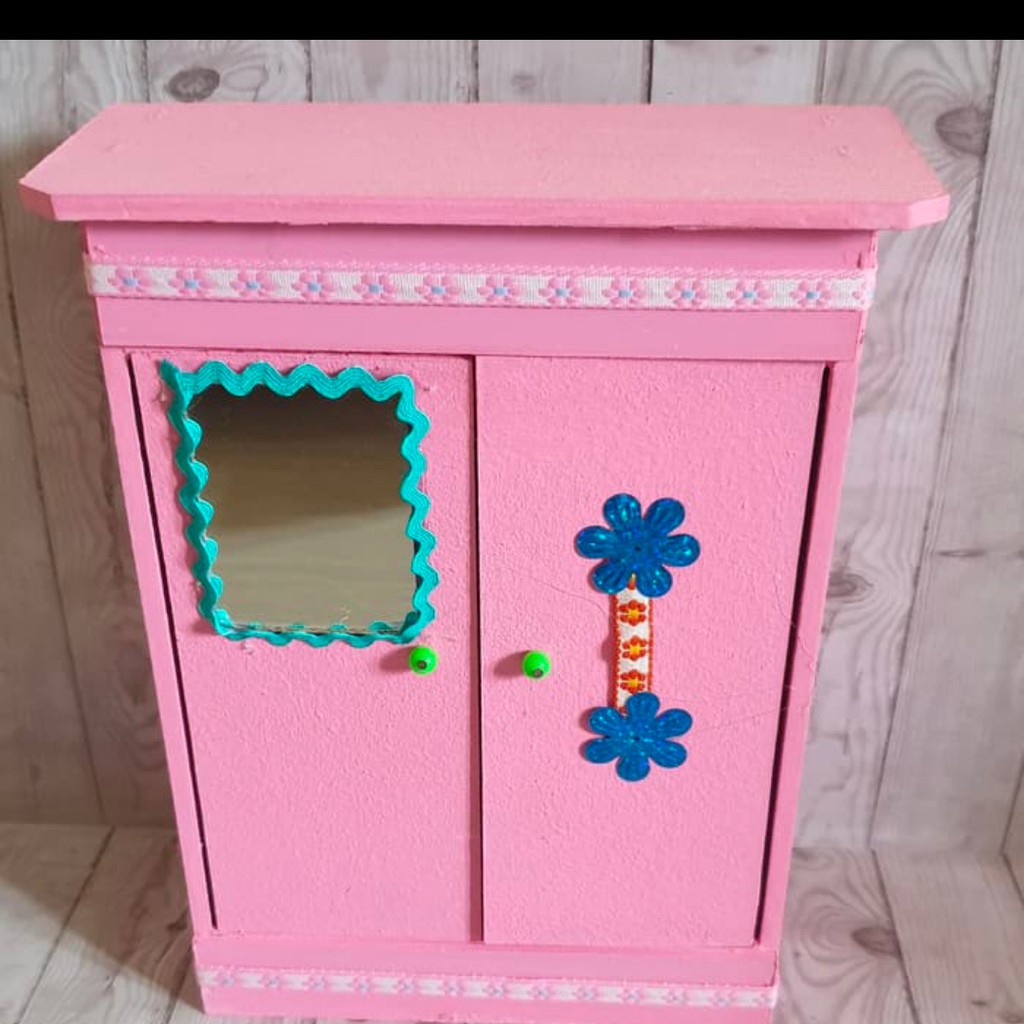 Accesoris Boneka Barbie Furniture Barbie Lemari Kayu