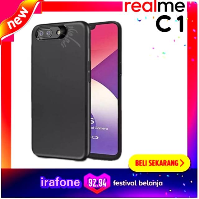 Realme C1 Soft Case Black Matte / Case Slim Black Matte Realme C1 / Softcase Realme C1 / Cover