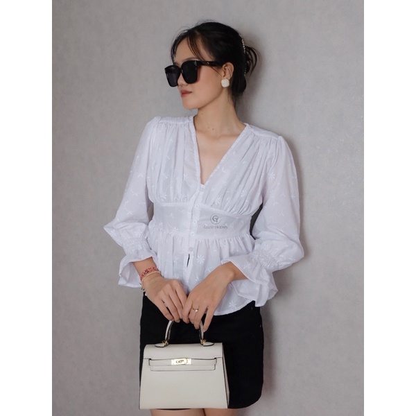 GELSEYROOMS | Mercy Top Atasan Lengan Panjang-BORDIR PANJANG