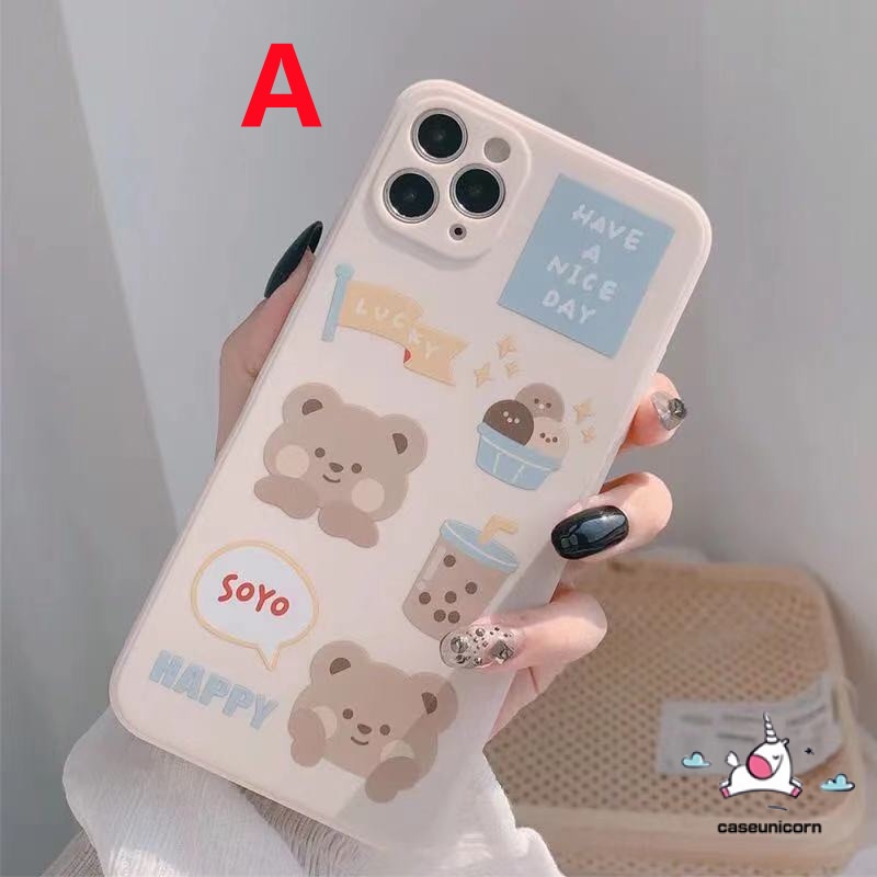 Casing Redmi 12C A1 10 10C 9A 10A 9 9C K30s Note9 8 11 10 Pro 9s 10s 11s 11Pro+Xiaomi 11 Lite 10T Pro Poco X3 Nfc Pro M3 F3 F4 M4 M5 Pro Kartun Lucu Beruang Vintage Casing TPU Empuk