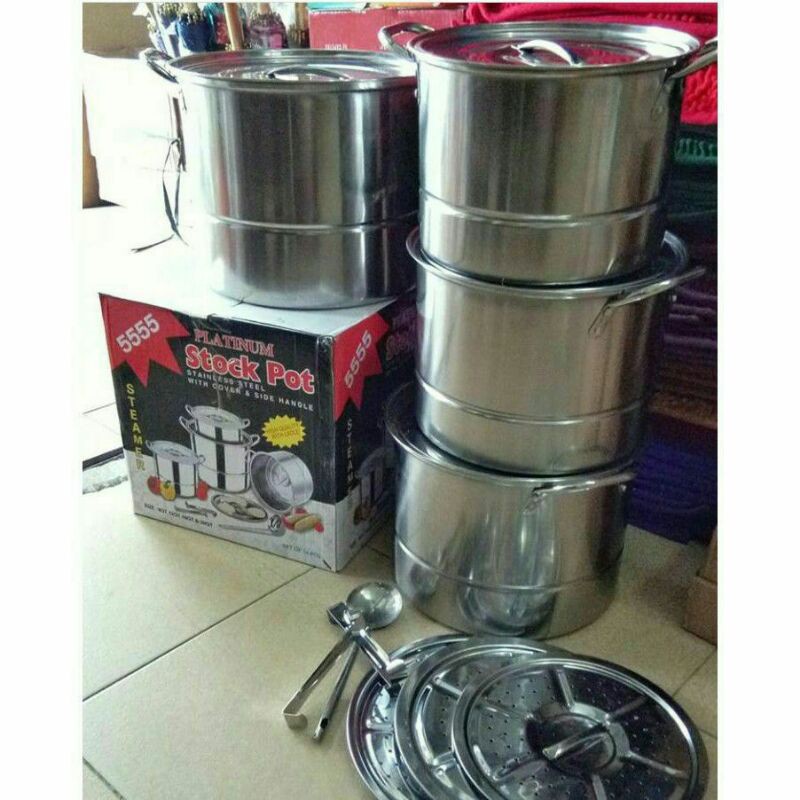 BISA COD STOCK POT PANCI SET DANDANG 555  /CALYPSO STOCK POT / PANCI STEAMER SET BMW TEKO / HC STOCK