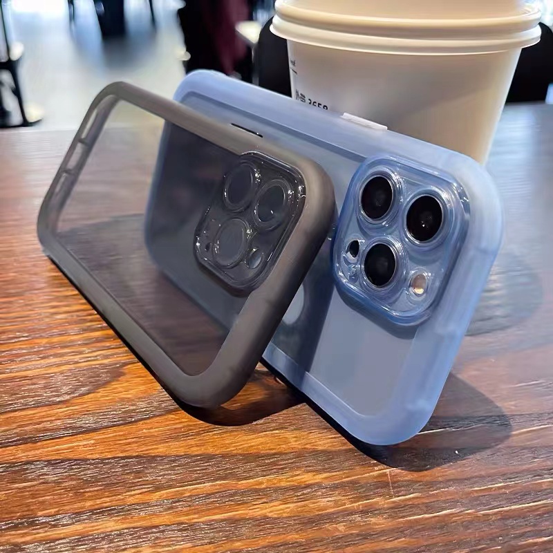 Soft Case Silikon Tpu Transparan Warna Polos Untuk iPhone 11 12 13 14 Pro Max Xr X Xs Max Se 2020 Se3 7 8 14 Plus