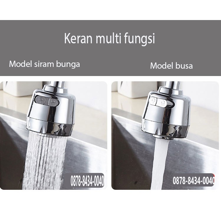 Sambungan Kepala Kran Air Putar Cuci Piring Flexible Faucet Sprayer