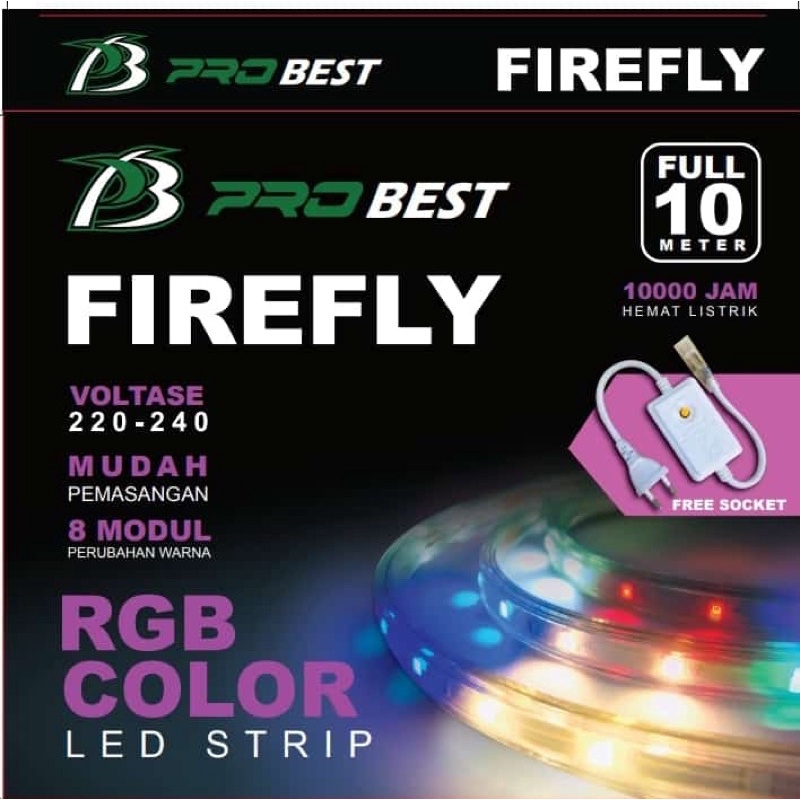 Lampu LED STRIP SELANG 3528 2835 10m 220v 10M FULL RGB MURAH