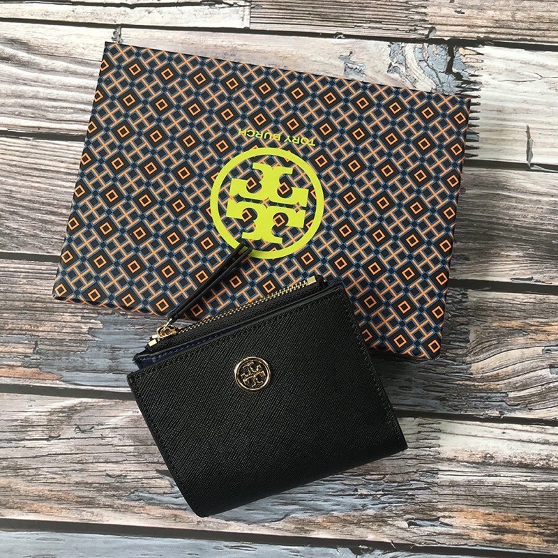 Dompet cewek mini tory burch original robinson bifold dompet kecil dompet lipat wanita tas dompet kecil