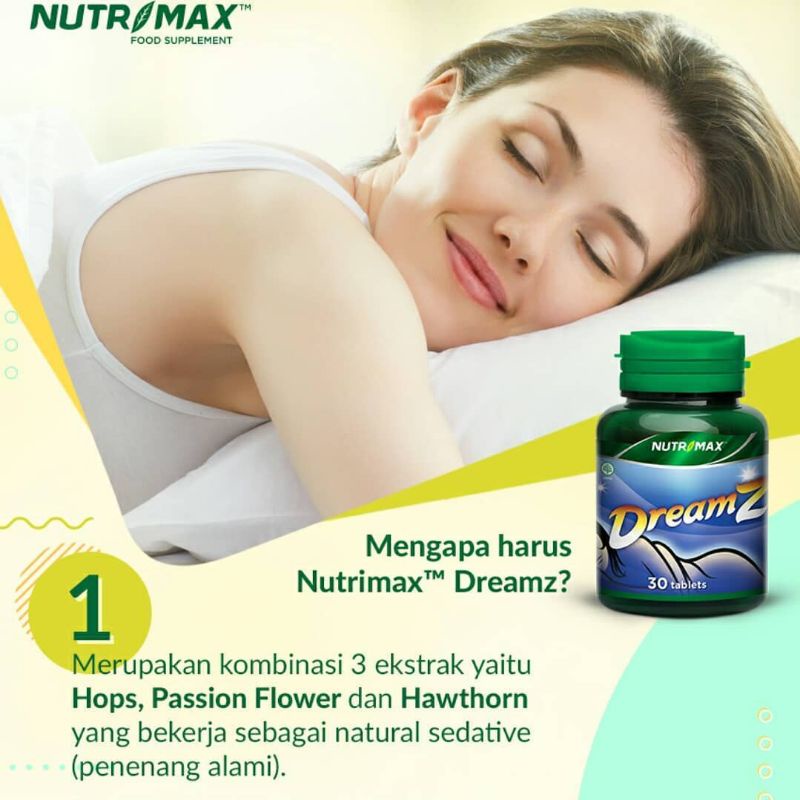 NUTRIMAX SWEET DREAMS DREAMZ DREAM VITAMIN OBAT SUSAH TIDUR NYENYAK