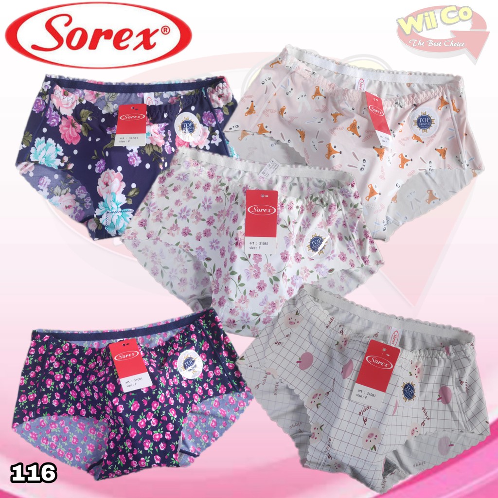 K116S - (HARGA PER 6 PCS) CELANA DALAM WANITA PAKAIAN WANITA PAKAIAN DALAM SEAMLESS SOREX FREE SIZE