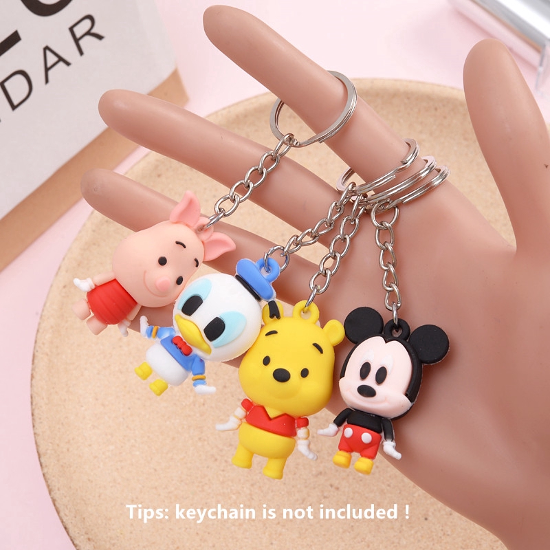 Gantungan Kunci Desain Kartun Winnie The Pooh Mickey Donald Duck Untuk Dekorasi Tas Mobil