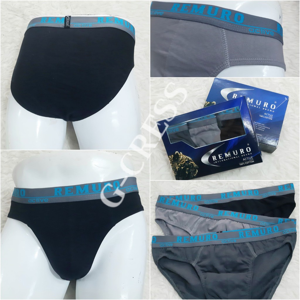  Celana  Dalam  CD Pria  Big Size Sempak Brief Katun  Polos Ban 